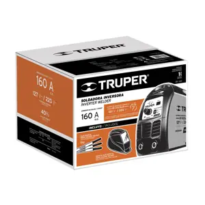 Truper Combo soldadora inversora SOIN-120/160 y Careta CAREL-913X