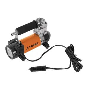 Truper Compresor de aire 12 V portátil, para auto, incluye maletín