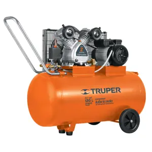 19359 / COMP-120LH Compresor de aire,con banda,horizontal 120L 4HP, 220V Truper