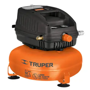 13824 / COMP-12S Compresor libre de aceite compacto 12L, 1HP 127V Truper