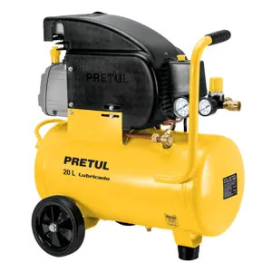 23065 / COMP-20LP Compresor de aire, lubricado,horizontal 20L 2½HP 127V Pretul