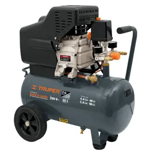 19363 / COMP-25L-2 Compresor horizontal, 25 L, 3 Hp (potencia máxima ), 220V