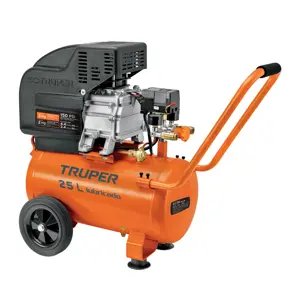 15006 / COMP-25LT Compresor de aire, lubricado, horizontal 25L 3HP 127V Truper