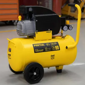 23066 / COMP-40LP Compresor de aire, lubricado, horizontal 40L 3HP 127V Pretul