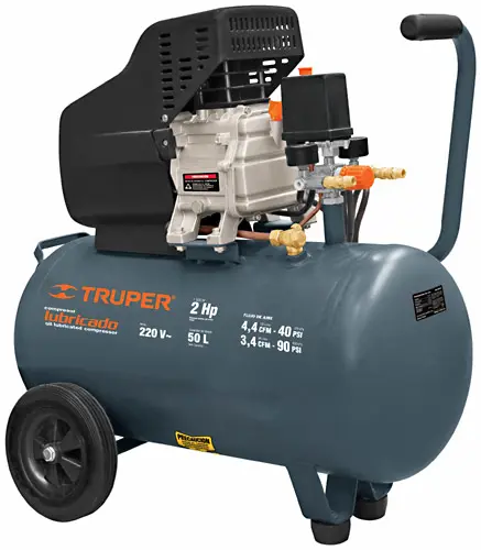19364 / COMP-50L-2 Compresor horizontal, 50 L, 3-1/2 Hp (potencia máxima ),220V