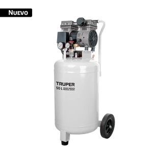 104491 / COMP-50M Compresor de aire, silencioso, grado médico,50L, 1HP, TRUPER