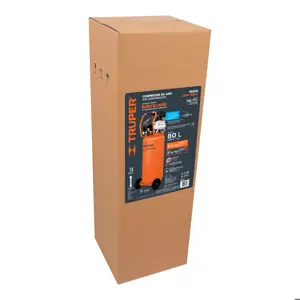 15656 / COMP-80LV Compresor de aire, lubricado, vertical 80L 3½HP 127V Truper