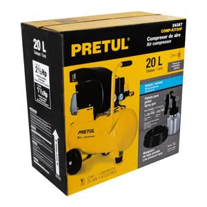 24357 COMP KIT20P TRUPER Kit Compresor 20L 2 1 2 HP manguera PVC Y 