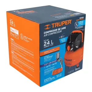 Truper Kit comp libre de aceite 24 L, 2-2/3 HP, PIPI-420 y manguera