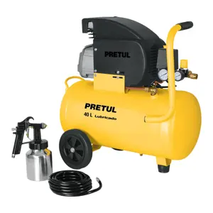 22066 / COMP-KIT40P Kit Compresor de aire 40L 3HP, manguera y pistola, Pretul