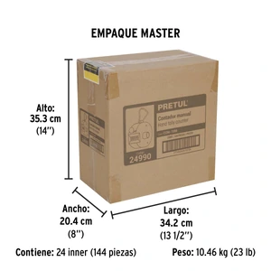 Contador manual de 4 dígitos, Pretul
