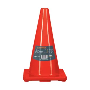 13120 / CONO-45 Cono de precaución de 45 cm de PVC, Truper