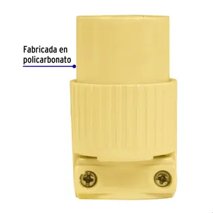 Volteck Contacto industrial plástico aterrizado cara de chino