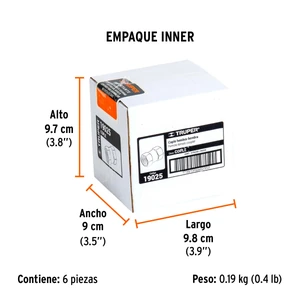 Cople de latón, tipo FF, cuerda 1/4 NPT, Truper