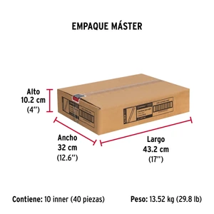 Hermex Bolsa con 2 correderas extensión 40 cm p/cajón, ancho 2.5 cm