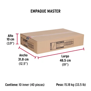 Hermex Bolsa con 2 correderas extensión 45 cm p/cajón, ancho 2.5 cm