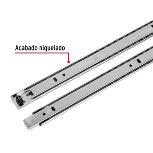Hermex Bolsa con 2 correderas extensión 50 cm p/cajón, ancho 2.5 cm