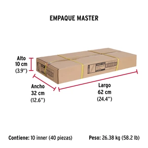 Hermex Bolsa con 2 correderas extensión 60 cm p/cajón, ancho 2.5 cm