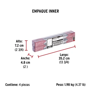 Hermex Bolsa con 2 correderas extensión 35 cm p/cajón, ancho 3.5 cm