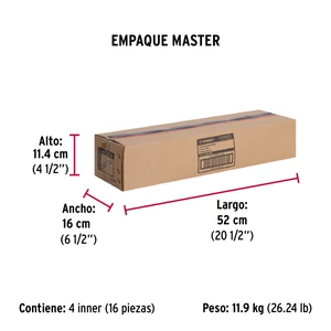 Hermex Bolsa con 2 correderas extensión 50 cm p/cajón, ancho 3.5 cm