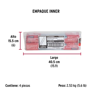 Hermex Bolsa con 2 correderas extensión 30 cm p/cajón, ancho 4.5 cm