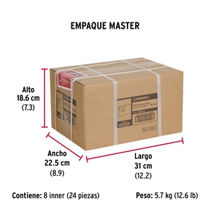 Hermex Candado antipalanca, 50mm, cuerpo de latón llave tradicional