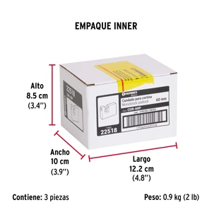 Candado antipalanca 60 mm cuerpo de latón, Hermex Basic