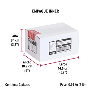 Hermex Candado antipalanca, 65mm, cuerpo de latón llave tradicional