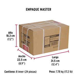 Hermex Candado antipalanca, 65mm, cuerpo de latón llave tradicional