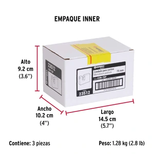 Candado antipalanca 75 mm cuerpo de latón, Hermex Basic