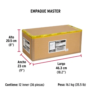 Candado antipalanca 75 mm cuerpo de latón, Hermex Basic