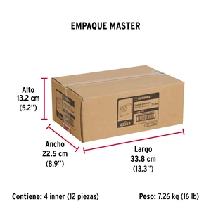 Hermex Candado antipalanca, 75mm, cuerpo de latón, llave puntos