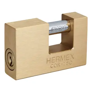 Hermex Candado antipalanca, 75mm, cuerpo de latón, llave puntos