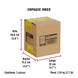 Candado antipalanca 85 mm cuerpo metálico, Hermex Basic
