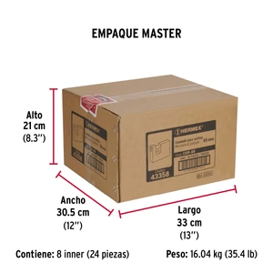 Hermex Candado antipalanca, 88mm, cuerpo de latón llave tradicional