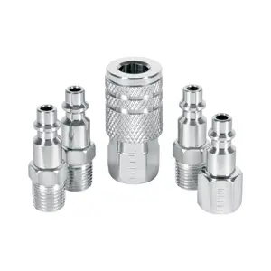 27021 / CORAL-5P Juego de 4 conectores y 1 cople para compresor, Pretul
