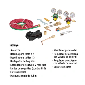 Equipo de corte y soldadura, Pretul