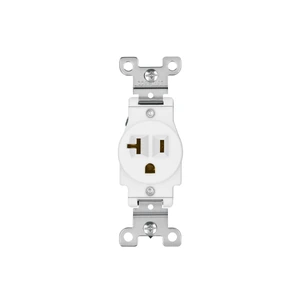 Volteck Contacto sencillo, 2 polos 3 hilos, 20 A, Standard, blanco