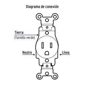 Volteck Contacto sencillo, 2 polos 3 hilos, Standard, marfil