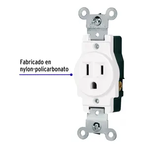 Volteck Contacto sencillo, 2 polos 3 hilos, Standard, blanco