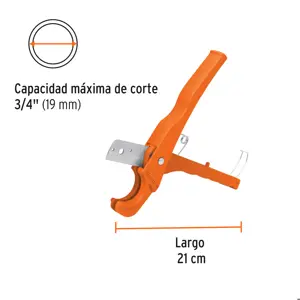 Cortador de tubo de plástico, capacidad corte 3/4