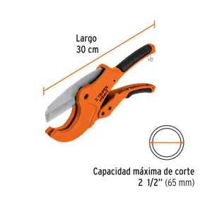 Cortador profesional tubo de plástico, corte 2-1/2