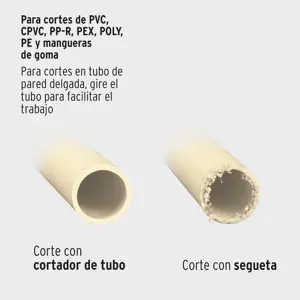 Cortador profesional tubo de plástico, corte 2-1/2