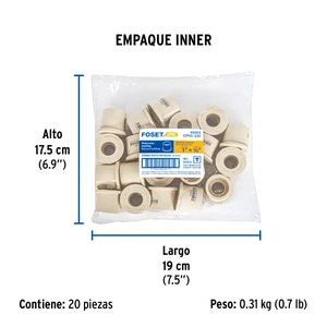 Reducción bushing de CPVC, 1