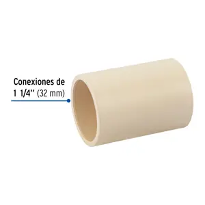 Cople de CPVC de 1-1/4