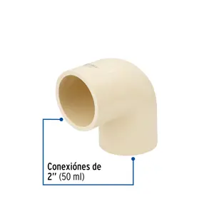 Codo 90° de CPVC de 2