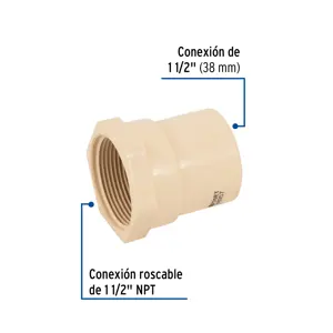 Conector hembra CPVC 1-1/2