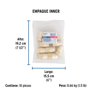 Adaptador hembra de CPVC 1/2