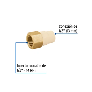 Adaptador hembra de CPVC 1/2