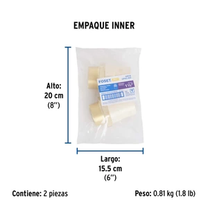 Adaptador CPVC, 1-1/2